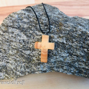 Holzschmuck Holzanhänger Kreuz Fichte