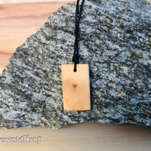 Holzschmuck Halskette mit Holzanhänger Rectangle Erle